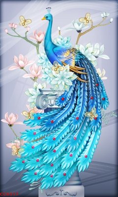 Mua file gốc File gốc tranh chim công CC6517 (chất lượng) tại Filetranh.com
