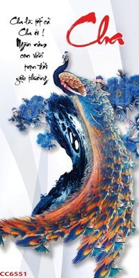 Ảnh mô tả file gốc in mica File gốc tranh chim công CC6551