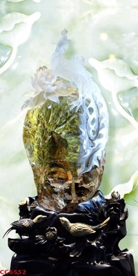 Ảnh mô tả file gốc in mica File gốc tranh chim công CC6552