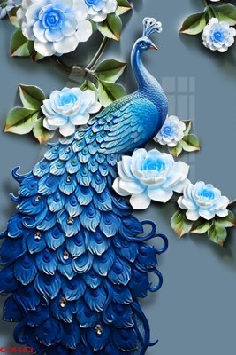 File ảnh File gốc tranh chim công CC6563 (gốc) in backdrop sự kiện