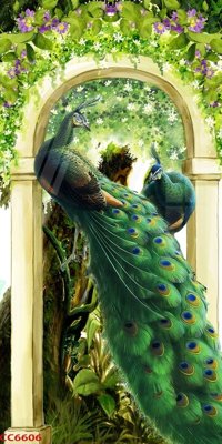 File PSD File gốc tranh chim công CC6606 (bản gốc) chất lượng nhất