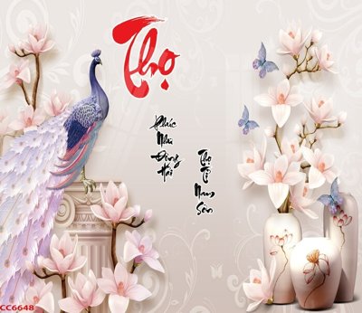 Tệp tin gốc File gốc tranh chim công CC6648 (dùng cho in ấn) chuyên nghiệp