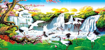 Tải file File gốc tranh chim công CC6685 (PSD) cho in tranh 3D