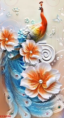 Tải file gốc File gốc tranh chim công CC6696 (để in lụa)