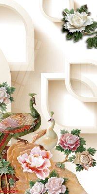 File gốc File gốc tranh chim công CC6704 (in 3D) cho trang trí