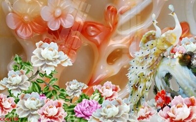 File ảnh File gốc tranh chim công CC6719 (gốc) in quảng cáo ngoài trời