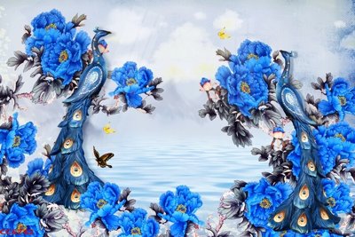 File tranh File gốc tranh chim công CC6742 (ảnh gốc) chi tiết rõ ràng