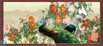 File tranh ảnh gốc File gốc tranh chim công CC69 dùng cho in khổ lớn