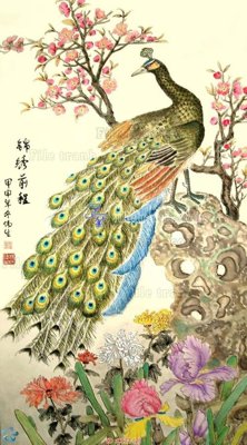 File ảnh gốc File gốc tranh chim công CC72 (chuyên in mica)