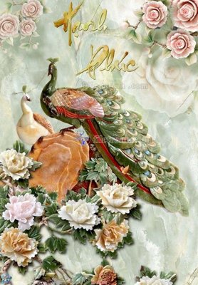 File ảnh File gốc tranh chim công CC88 (gốc) in backdrop sự kiện