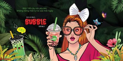 Download file gốc File tranh dán tường cà phê nhà hàng CF8002 (in lụa) cao cấp