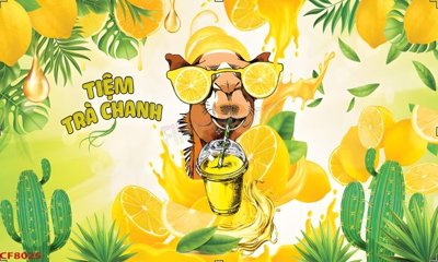 Tải file File tranh dán tường cà phê nhà hàng CF8025 (gốc) làm file in ấn