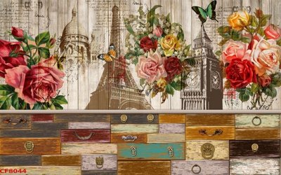 File in lụa File tranh dán tường cà phê nhà hàng CF8044 (hoa văn) File tranh dán tường cà phê nhà hàng CF8044