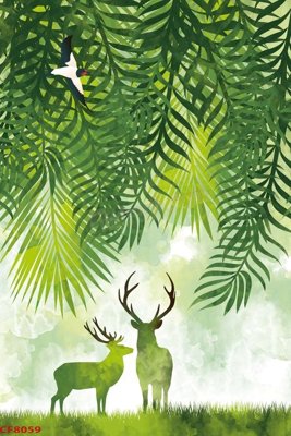 File gốc File tranh dán tường cà phê nhà hàng CF8059 (PSD/TIFF) độ phân giải cao