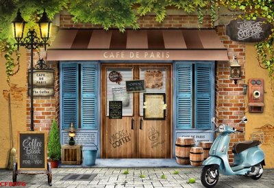 File in ấn File tranh dán tường cà phê nhà hàng CF8076 (bản gốc) sắc nét