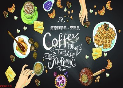 Tải file File tranh dán tường cà phê nhà hàng CF8115 (ảnh gốc) 300dpi File tranh dán tường cà phê nhà hàng CF8115