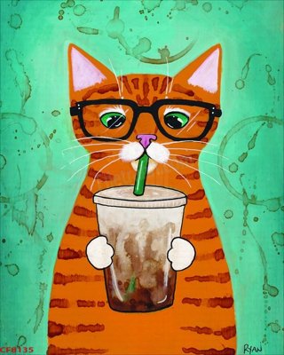 Chi tiết file tranh tráng gương File tranh dán tường cà phê nhà hàng CF8135 (ảnh gốc)