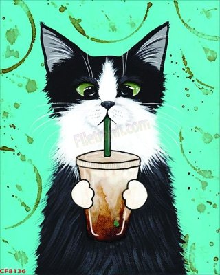 Mua file gốc File tranh dán tường cà phê nhà hàng CF8136 (PSD) tại Filetranh.com