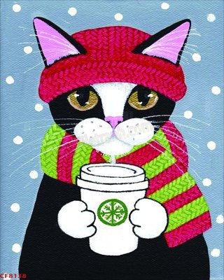 File ảnh File tranh dán tường cà phê nhà hàng CF8138 (gốc) in PP, decal