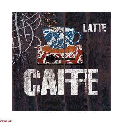 Download file gốc File tranh dán tường cà phê nhà hàng CF8147 (in mica) logo