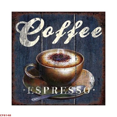 File gốc File tranh dán tường cà phê nhà hàng CF8148 (in mica) cắt laser