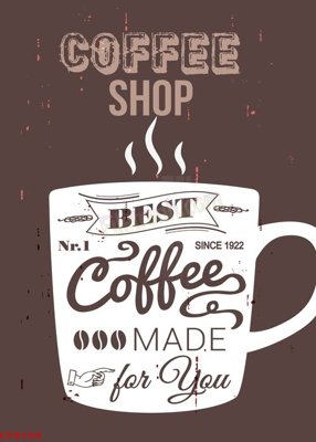 File in lụa File tranh dán tường cà phê nhà hàng CF8194 (chất lượng cao) File tranh dán tường cà phê nhà hàng CF8194