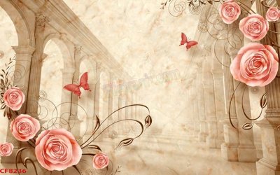 File gốc File tranh dán tường cà phê nhà hàng CF8236 (bản quyền) cho in ấn