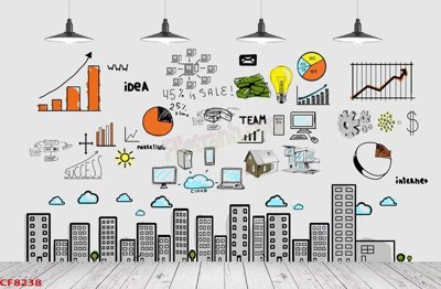 Tải về hình ảnh gốc File tranh dán tường cà phê nhà hàng CF8238 sắc nét