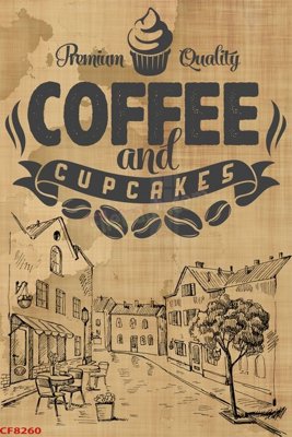 Download file gốc File tranh dán tường cà phê nhà hàng CF8260 (in mica) trang trí