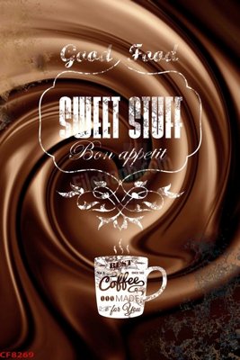 File PSD File tranh dán tường cà phê nhà hàng CF8269 (nguyên bản) cho thiết kế