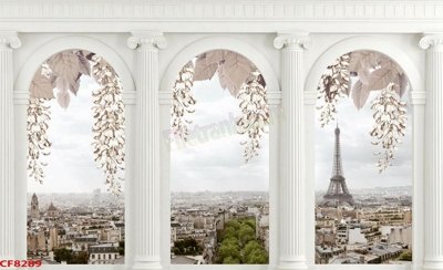 File gốc File tranh dán tường cà phê nhà hàng CF8289 (cho in ấn) từ kho Filetranh