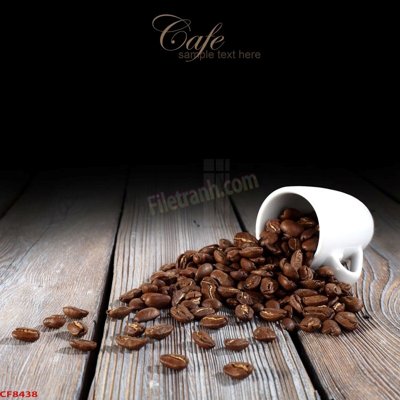 File gốc File tranh dán tường cà phê nhà hàng CF8438 (in ấn) không giới hạn