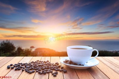 File tranh File tranh dán tường cà phê nhà hàng CF8521 (ảnh gốc) in trần xuyên sáng