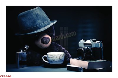 Tải file File tranh dán tường cà phê nhà hàng CF8540 (gốc) làm tranh treo tường