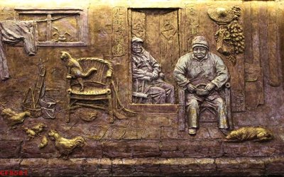 File gốc File tranh dán tường cà phê nhà hàng CF8581 (in ấn) màu sắc trung thực