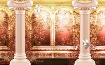 File gốc File tranh dán tường cà phê nhà hàng CF8718 (chuẩn màu) cho in offset