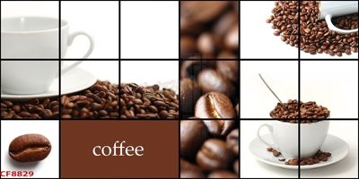 File gốc File tranh dán tường cà phê nhà hàng CF8829 (in mica) trang trí