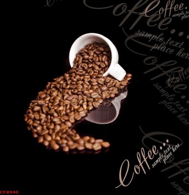 File gốc File tranh dán tường cà phê nhà hàng CF8940 (in mica) làm quà tặng