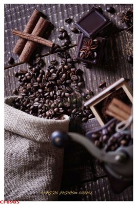 Tải xuống file tranh gốc File tranh dán tường cà phê nhà hàng CF8985 (PSD/TIFF)