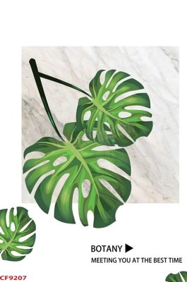 File gốc File tranh dán tường cà phê nhà hàng CF9207 (in lụa) tranh mã đáo