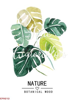 Download file gốc File tranh dán tường cà phê nhà hàng CF9212 (in lụa) hoa lá