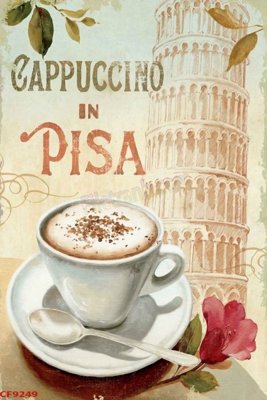 File gốc in ấn File tranh dán tường cà phê nhà hàng CF9249 độ phân giải cao