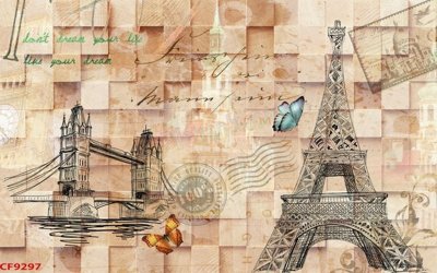 File tranh File tranh dán tường cà phê nhà hàng CF9297 (bản gốc) treo quán cafe