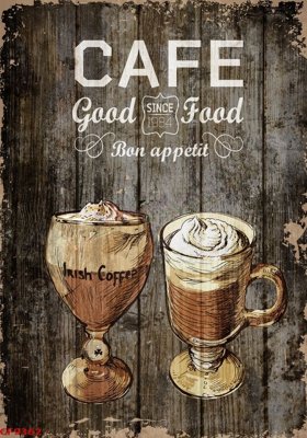 File gốc File tranh dán tường cà phê nhà hàng CF9362 (cho in 3D) độc đáo