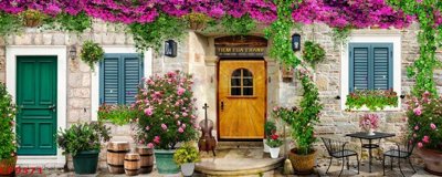 File ảnh File tranh dán tường cà phê nhà hàng CF9371 (gốc) in backdrop sự kiện