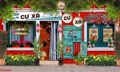File tranh File tranh dán tường cà phê nhà hàng CF9394 (ảnh gốc) sắc nét hoàn hảo