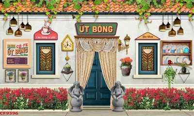 File PSD File tranh dán tường cà phê nhà hàng CF9396 (bản gốc) dễ dàng edit