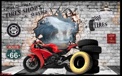 File ảnh File tranh dán tường cà phê nhà hàng CF9408 (gốc) in quảng cáo ngoài trời