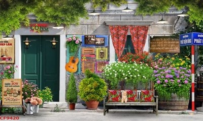 Tải file File tranh dán tường cà phê nhà hàng CF9420 (PSD) cho in tranh kính