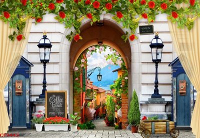 Tải file File tranh dán tường cà phê nhà hàng CF9445 (gốc) in nhanh